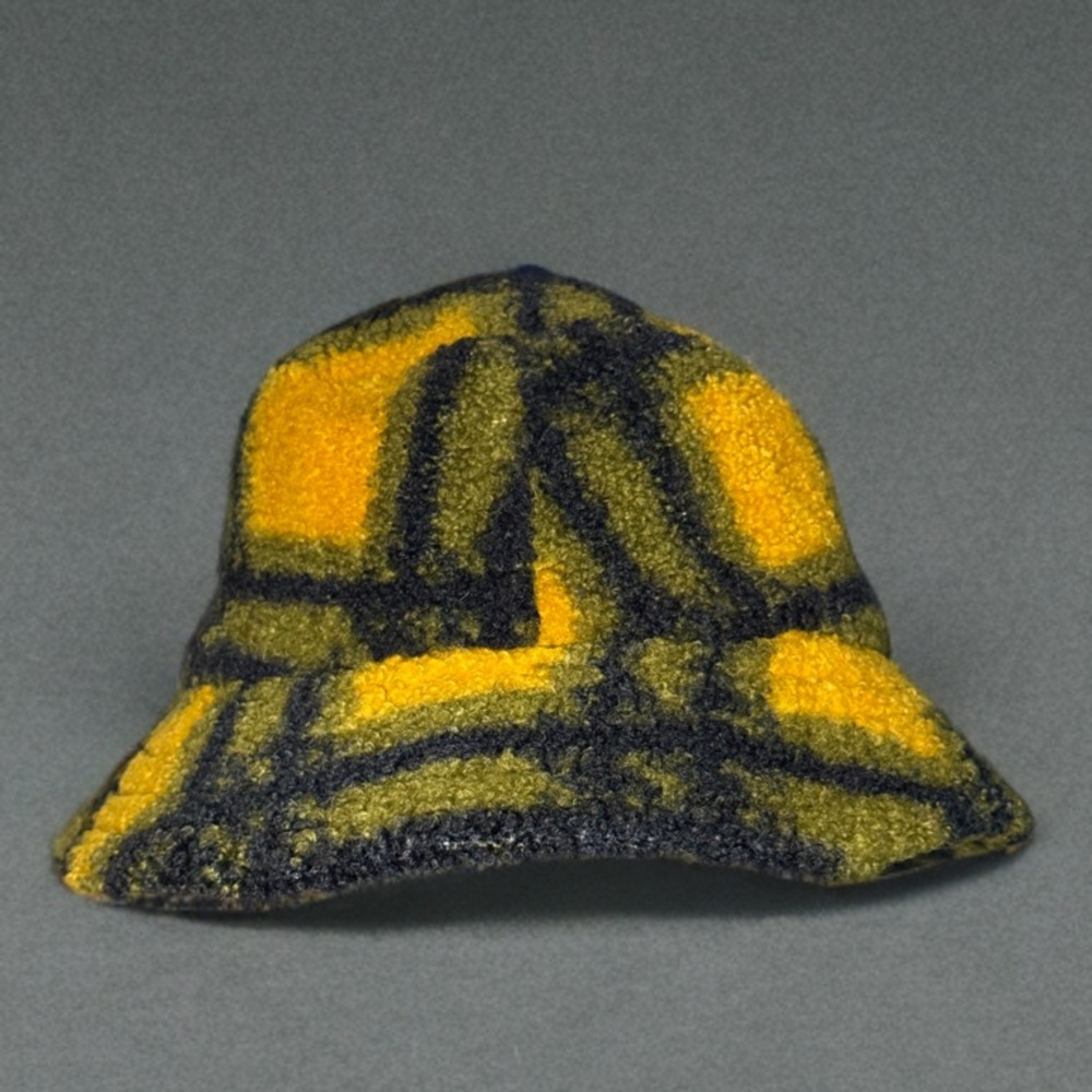 Yellow and Black Patterned Bucket Hat